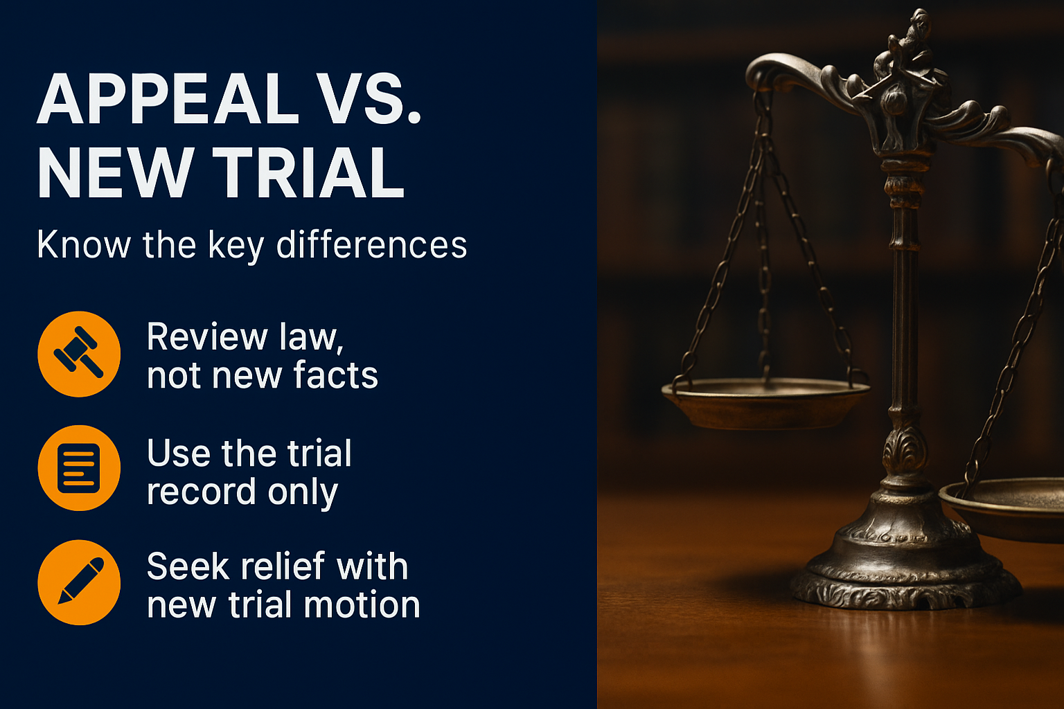 Infographic: Appeal vs. New Trial - Know the key differences