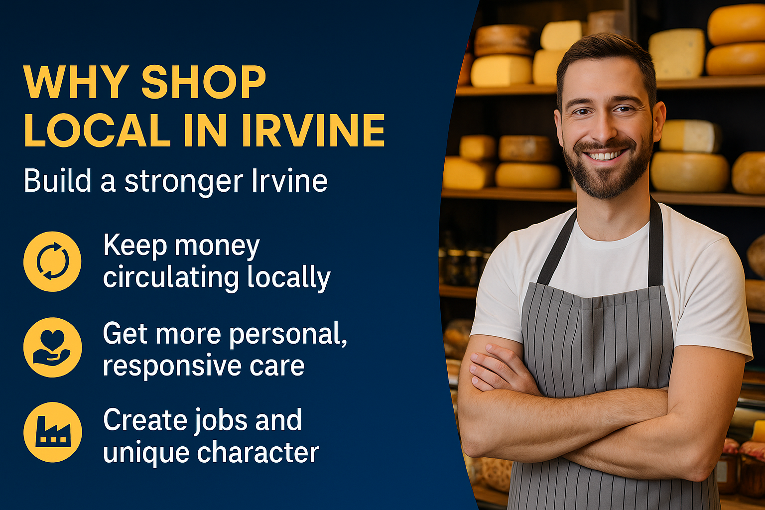Why Shop Local in Irvine infographic