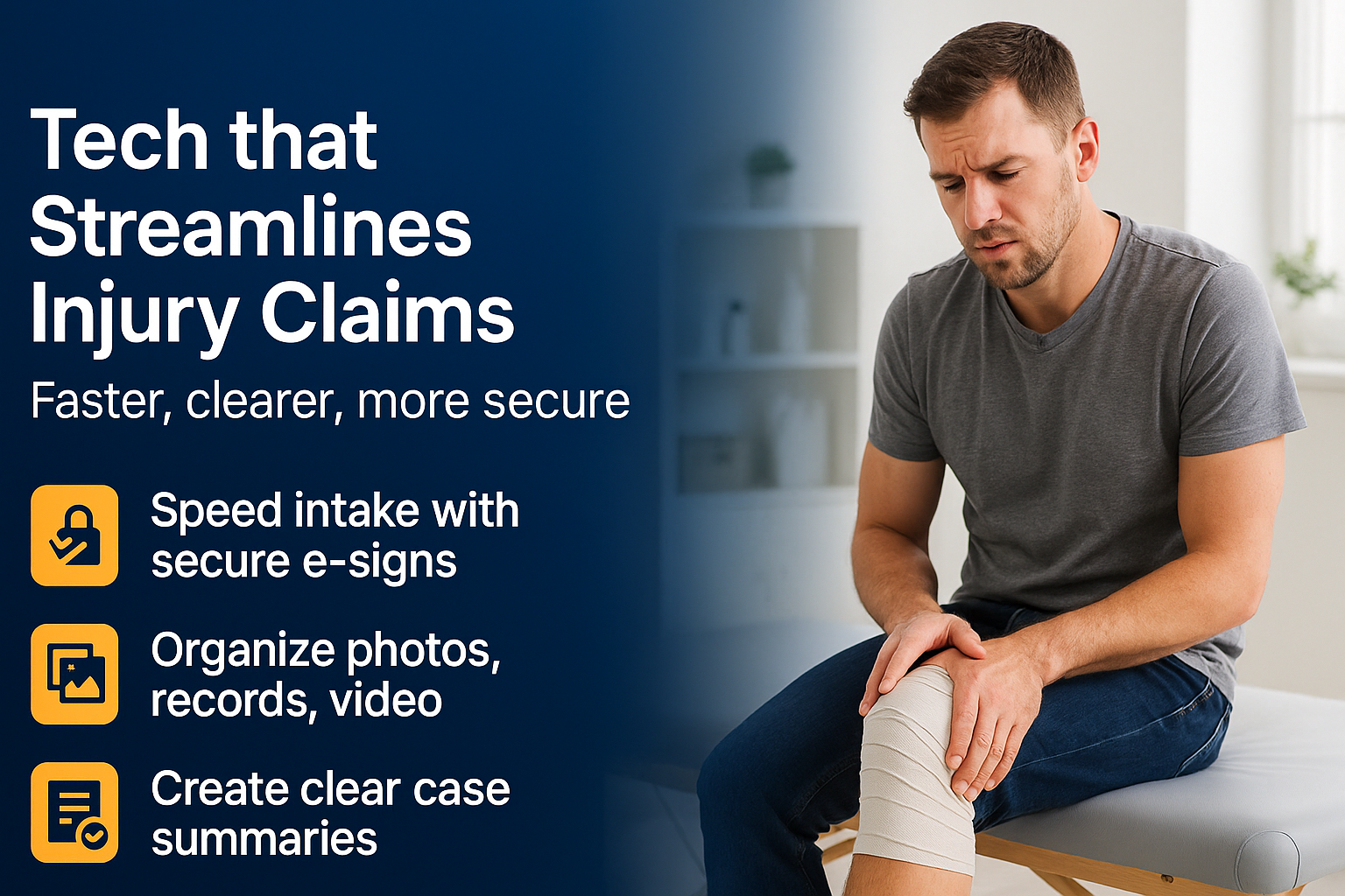 Tech that Streamlines Injury Claims infographic